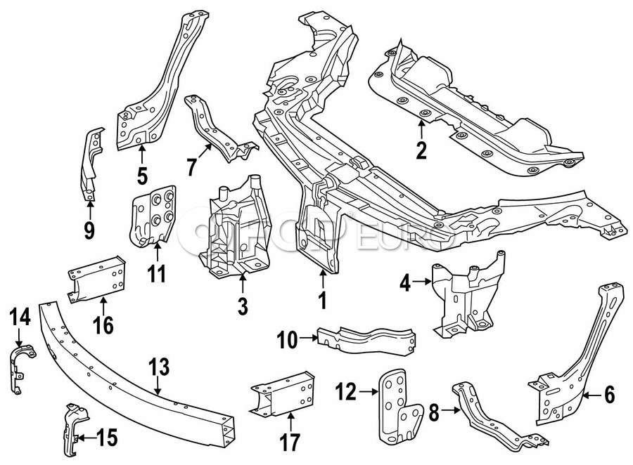 Mercedes Radiator Support Tie Bar - Genuine Mercedes 2316260346 | FCP Euro