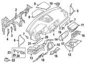 Mercedes Steering Column Cover - Genuine Mercedes 23168003089051