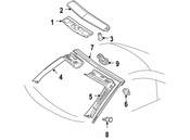 Mercedes Windshield Frame Weatherstrip Seal - Genuine Mercedes 1717200578