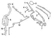 Mercedes Windshield Wiper Arm - Genuine Mercedes 2468202000