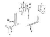 Saab Body A-Pillar Trim Panel Cap - Genuine Saab 10391655