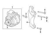 Saab Alternator Adjusting Bracket Nut - Genuine Saab 11514596