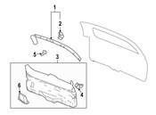Saab Liftgate Trim Panel Clip - Genuine Saab 11517824