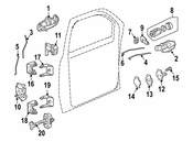 Saab Door Lock Striker Plate Bolt - Genuine Saab 11589019
