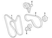 Saab Accessory Drive Belt - Genuine Saab 12576446