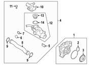 Saab Engine Coolant Thermostat - Genuine Saab 12638186