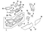 Saab Console Armrest - Genuine Saab 12762819