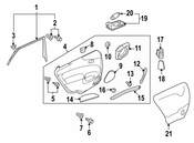 Saab Door Trim Molding Bracket - Genuine Saab 12764867