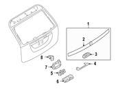 Saab Liftgate Latch Bracket - Genuine Saab 12767824