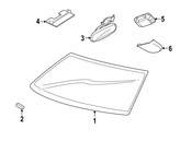 Saab Interior Rear View Mirror Cover - Genuine Saab 12773329