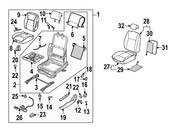 Saab Seat Back Recliner Adjustment Handle Cap - Genuine Saab 12790949