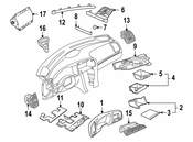 Saab Windshield Defroster Nozzle - Genuine Saab 12791137