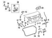 Saab Trunk Lid Lift Support - Genuine Saab 12831543
