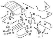 Saab Roof Panel Weatherstrip - Genuine Saab 12833546