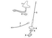 Saab Radio Antenna Base Nut - Genuine Saab 12833659