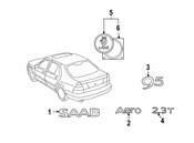 Saab Deck Lid Emblem - Genuine Saab 12844159