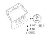 Saab Hatch Emblem - Genuine Saab 12847508