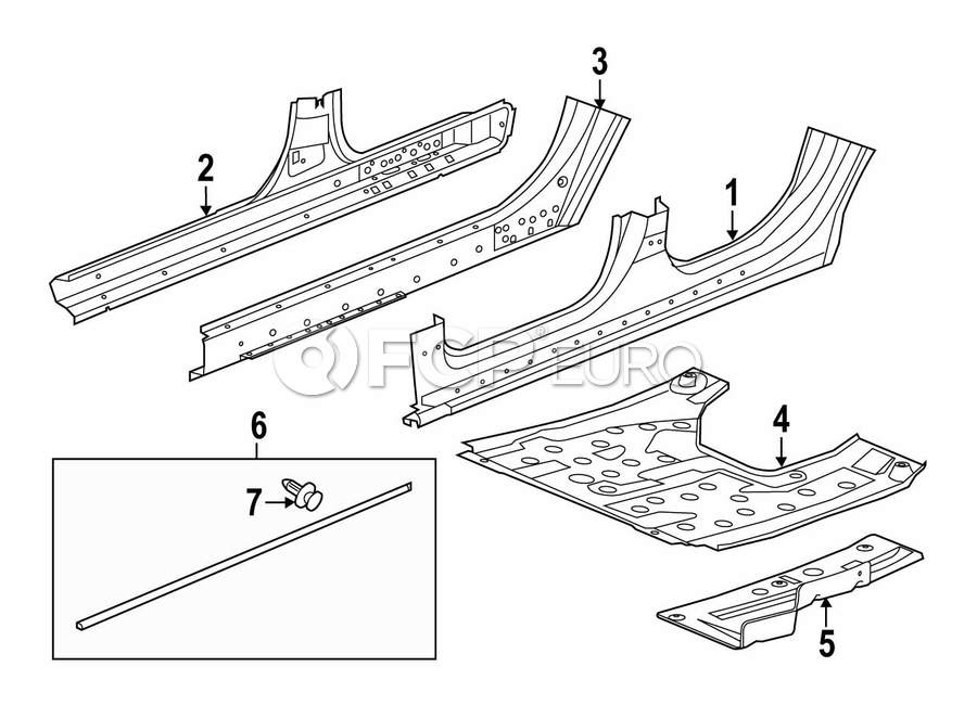 Saab Floor Baffle Plate - Genuine Saab 13280107 | FCP Euro