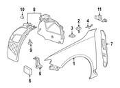 Saab Fender Insulator - Genuine Saab 13293549