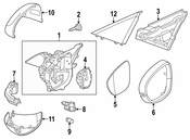 Saab Door Mirror Glass - Genuine Saab 13310231