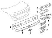 Saab Deck Lid Emblem - Genuine Saab 13321833