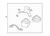 Saab OE Replacement Horn - Genuine Saab 13332688
