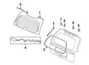 Saab Back Glass Lift Support - Genuine Saab 15093450