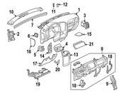 Saab Instrument Panel Knee Bolster - Genuine Saab 15283344