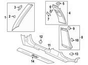 Saab Body A-Pillar Trim Panel Clip - Genuine Saab 24405739