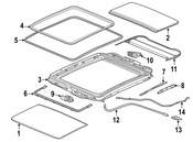 Saab Sunroof Seal - Genuine Saab 25842116