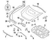 Saab Hood Seal - Genuine Saab 32007523