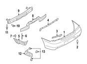 Saab Bumper Cover Support Rail - Genuine Saab 32007574