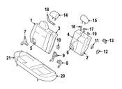Saab Folding Seat Latch Release Handle - Genuine Saab 32009795