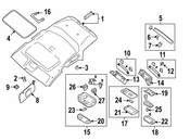 Saab Sun Visor - Genuine Saab 32010791