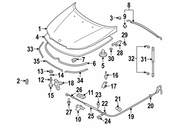Saab Hood Seal - Genuine Saab 32019538