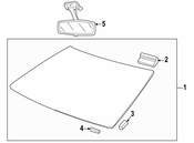 Saab Windshield Glass Spacer - Genuine Saab 4013603