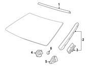 Saab Windshield Molding Clip - Genuine Saab 4330023