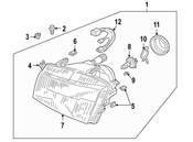 Saab Headlight Adjusting Spring - Genuine Saab 4468252