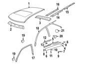Saab Roof Panel Weatherstrip - Genuine Saab 4493185