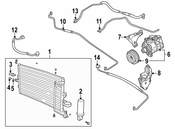 Saab A/C Refrigerant Suction Hose - Genuine Saab 4542197