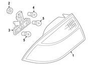 Saab Tail Lamp Socket - Genuine Saab 4677050