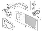 Saab A/C Refrigerant Suction Hose - Genuine Saab 5045968