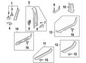 Saab Body A-Pillar Trim Panel Clip - Genuine Saab 5291844