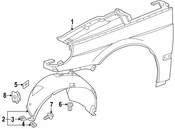 Saab Fender Liner Nut - Genuine Saab 5333315