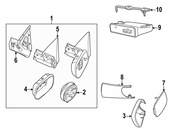Saab Door Mirror - Genuine Saab 5512884