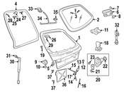 Saab Liftgate Hinge Bolt - Genuine Saab 92150012
