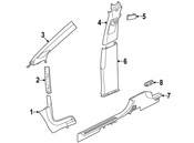 Volkswagen Body A-Pillar Trim Panel - Genuine VW 11A867233C4PK