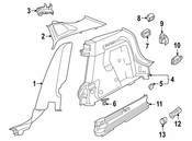 Volkswagen Interior Quarter Panel Trim Panel - Genuine VW 11A867427NCA9