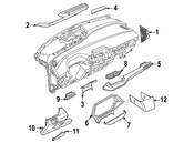 Volkswagen Instrument Panel Molding - Genuine VW 11B858416ACFJM
