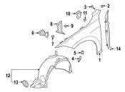 Volkswagen Fender Brace - Genuine VW 17A809471